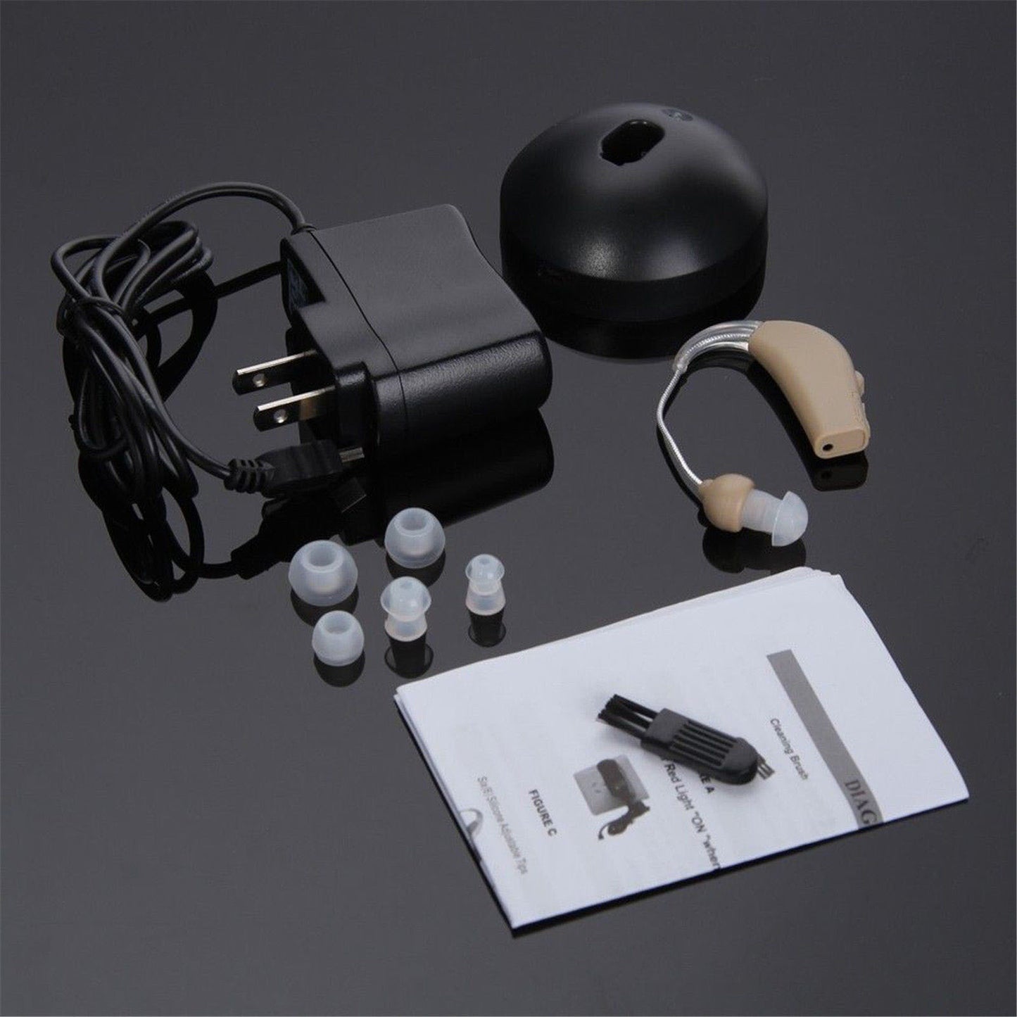 New rechargeable hearing aid ear Mini ear hearing aid amplifier digital device behind the ear