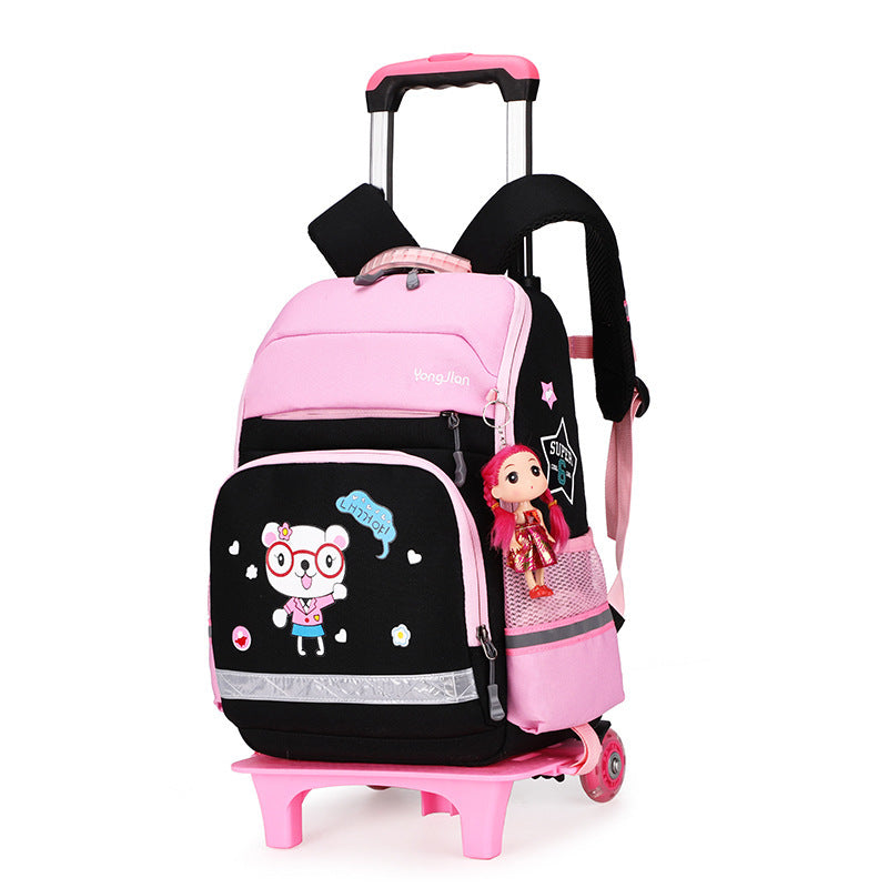 Kids Detachable Trolley  Bag For School Students