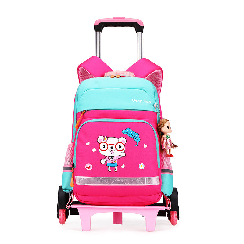 Kids Detachable Trolley  Bag For School Students